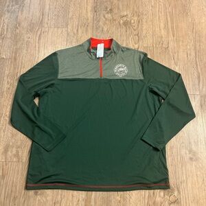 NWT NHL Minnesota Wild 1/4 Zip Green Pullover Long Sleeve Men’s Size 2XL